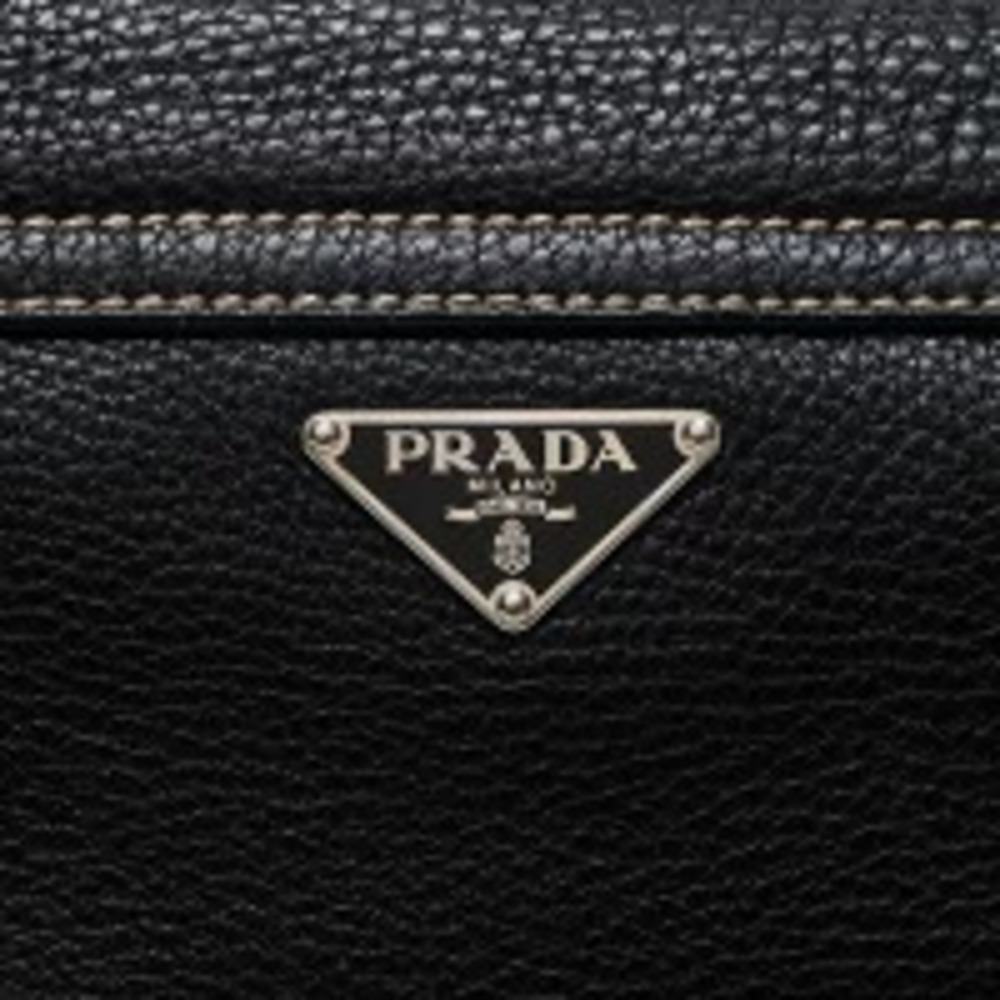 Prada One Shoulder Hobo Bag Handbag Triangle Logo Shoulder Black - Picture 9 of 13